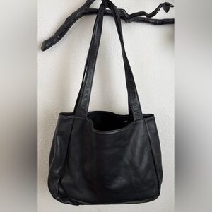 Libaire American Made Black Leather Tote/Satchel